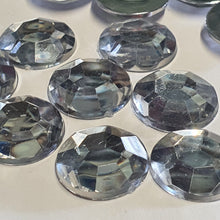 Load image into Gallery viewer, Clear Acrylic Gemstones 18mm  rhinestone flat back diamante 20pc by Crystal wedding uk