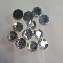 Load image into Gallery viewer, Clear Acrylic Gemstones 18mm  rhinestone flat back diamante 20pc by Crystal wedding uk