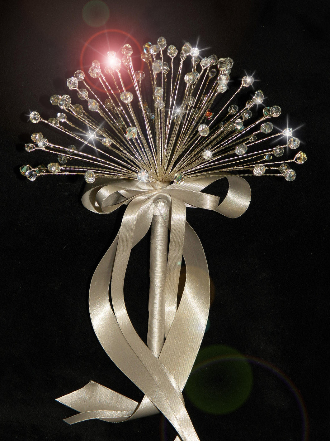 Crystal wire bouquet posy style, Wedding  bridal flowers by Crystal wedding uk
