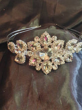 Load image into Gallery viewer, Flower crystal tiara. hair piece  wedding tiara hair band