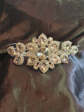 Load image into Gallery viewer, Flower crystal tiara. hair piece  wedding tiara hair band