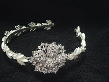 Load image into Gallery viewer, Flapper 1920s Headpiece, Rhinestone crystal flapper headpiece, Flapper headband 1930's, Great Gatsby wedding accessory.