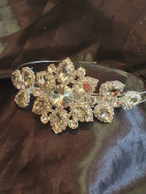 Load image into Gallery viewer, Flower crystal tiara. hair piece  wedding tiara hair band