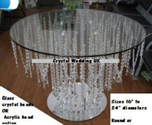 Load image into Gallery viewer, Crystal cake table. cake stand, chandelier Table  Pedestal cake table.