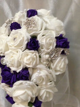 Load image into Gallery viewer, brooch bouquet  with artifical foam roses