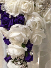 Load image into Gallery viewer, brooch bouquet  with artifical foam roses