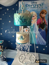 Load image into Gallery viewer, METAL CAKE HANGER stand and suspended cake plate kit.
