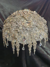 Load image into Gallery viewer, Crystal brooch bouquet, jewel  bouquet, alternative Great Gatsby style wedding flowers.