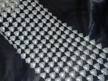 Load image into Gallery viewer, Heart ribbon, Pearl effect ribbon banding cake ribbon many widths 1 meter.