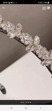 Load image into Gallery viewer, Crystal tiara ,hairband bridesmaid piece.