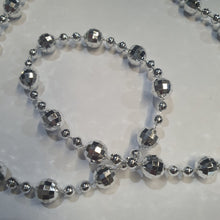 Load image into Gallery viewer, Bead garland trim, silver or gold ribbon banding  cake decor  many widths  1 meter.