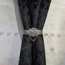 Load image into Gallery viewer, Crystal drapeTie Backs, rhinestone Curtains hold backs, magnetic holders