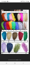 Load image into Gallery viewer, Feather Fan wedding bouquet,  Ostrich feather bouquet by Crystal wedding uk
