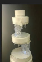 Load image into Gallery viewer, Crystal cake stand +  separators with LED Lights,  side bar Illusion by Crystal wedding uk
