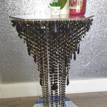 Load image into Gallery viewer, Crystal chandelier side table - tall console. Occasional table, Custom table furniture. MANY COLOUR OPTIONS by Crystal wedding uk