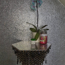Load image into Gallery viewer, Crystal chandelier side table - tall console. Occasional table, Custom table furniture. MANY COLOUR OPTIONS by Crystal wedding uk