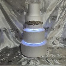 Load image into Gallery viewer, LED cake separator, Light up wedding cake divider, cake spacer by Crystal wedding uk
