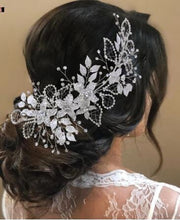 Load image into Gallery viewer, large Vintage  inspired crystal tiara hair band wrap  , hair piece by Crystal wedding uk
