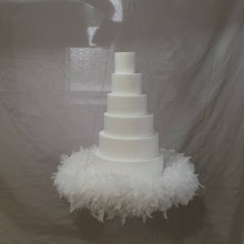 Load image into Gallery viewer, Feather hanging swing cake platform plus Cake hanger stand frame 180cm, Suspended cake stand heavy duty holds 200lbs by Crystal wedding uk