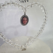 Load image into Gallery viewer, Photo Crystal heart cake topper by Crystal wedding uk