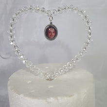 Load image into Gallery viewer, Photo Crystal heart cake topper by Crystal wedding uk