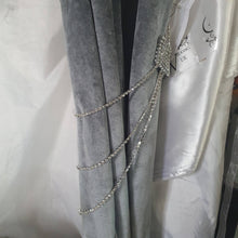 Load image into Gallery viewer, Crystal draped. Tie Backs Curtains hold backs, voile holders 1 pair . by Crystal wedding uk