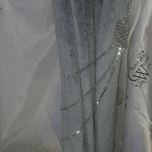 Load image into Gallery viewer, Crystal draped. Tie Backs Curtains hold backs, voile holders 1 pair . by Crystal wedding uk