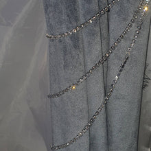 Load image into Gallery viewer, Crystal draped. Tie Backs Curtains hold backs, voile holders 1 pair . by Crystal wedding uk