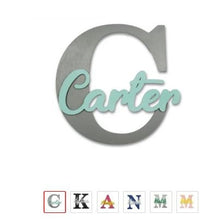 Load image into Gallery viewer, Custom wood name sign | Initial name sign | Girl Name Sign | Above crib sign | Baby shower gift | Layered Name Sign | Large name sign boy