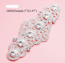 Load image into Gallery viewer, Wedding Cuff, Vintage Glam,Art Deco, Crystal rhinestone bracelet. by Crystal wedding uk