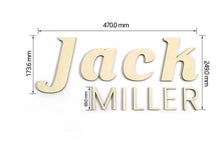 Load image into Gallery viewer, Custom wood name sign | Cloud name sign | Girl Name Sign | Above crib sign | Baby shower gift | Layered Name Sign | Large wood name sign boy