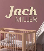 Load image into Gallery viewer, Custom wood name sign | Cloud name sign | Girl Name Sign | Above crib sign | Baby shower gift | Layered Name Sign | Large wood name sign boy