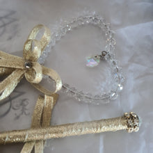 Load image into Gallery viewer, Crystal heart flower girl wand by Crystal wedding uk
