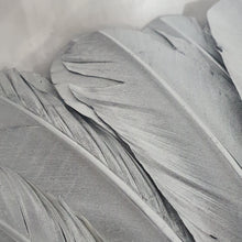 Load image into Gallery viewer, Wedding feather fan, SILVER OR GOLD brides ostrich fan, wedding hand fan, Great Gatsby any colour as custom made by Crystal wedding uk