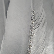 Load image into Gallery viewer, Wedding feather fan, SILVER OR GOLD brides ostrich fan, wedding hand fan, Great Gatsby any colour as custom made by Crystal wedding uk