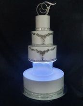 Load image into Gallery viewer, LED cake separator, diffused/ frosted Light up wedding cake divider, cake spacer by Crystal wedding uk
