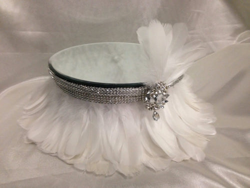 Feather cake stand, Great Gatsby, 1920's wedding. by Crystal wedding ukw