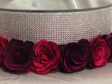 Load image into Gallery viewer, Wedding cake stand, Rose & rhinestone design cake, Premium glass crystal rhinestones.