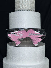 Load image into Gallery viewer, Personalised Cake stand, [ Acrylic cake separator [ Birthday cake stand by Crystal wedding uk
