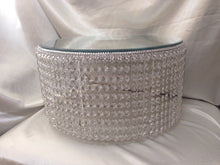 Load image into Gallery viewer, Crystal cake stand, Real glass beads chandelier style by Crystal wedding uk