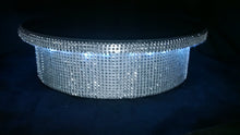 Load image into Gallery viewer, Cake Stand with LED Lights  Diamante effect, many sizes round and square by Crystal wedding uk