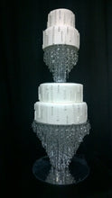 Load image into Gallery viewer, Crystal cake stand, 2 tier set ,8" & 12" CHANDELIER DESIGN Faux crystal by Crystal wedding uk