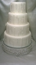 Load image into Gallery viewer, Crystal Wedding cake stand Rhinestone cake plateau  Rhinestone Diamante  Diamonte - REAL  rhinestones by Crystal wedding uk
