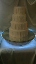 Load image into Gallery viewer, Cake Stand with LED Lights  Diamante effect, many sizes round and square by Crystal wedding uk