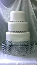 Load image into Gallery viewer, Diamante stud Crystal effect cake  + 3m free Diamante Trim round or square all sizes
