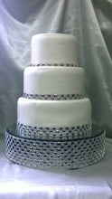 Load image into Gallery viewer, Diamante stud Crystal effect cake + 3m free Diamante Trim round or square all sizes