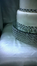 Load image into Gallery viewer, Diamante stud Crystal effect cake + 3m free Diamante Trim round or square all sizes