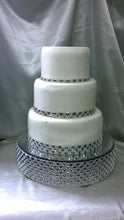 Load image into Gallery viewer, Diamante stud Crystal effect cake + 3m free Diamante Trim round or square all sizes