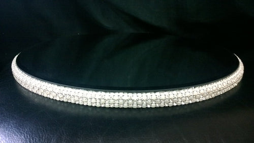 Diamante Rhinestone cake stand, platform plate White or ivory pearl & real glass crystals