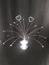Load image into Gallery viewer, Crystal love hearts wedding table centrepiece
